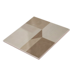 Abstract minimalist wabi style geometric art ceramic tile