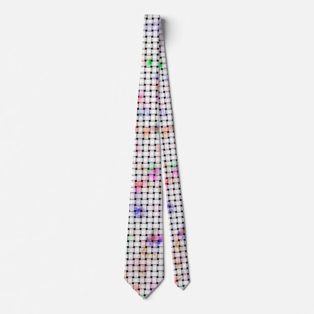 Abstract Minimalist Watercolour Weave Tie (Front)