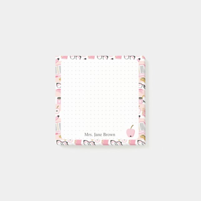 Abstract mint and gold modern post-it notes (Front)