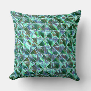 Abstract mint tiles or stained squares with carved cushion