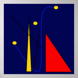 Abstract Miro Inspired Poster