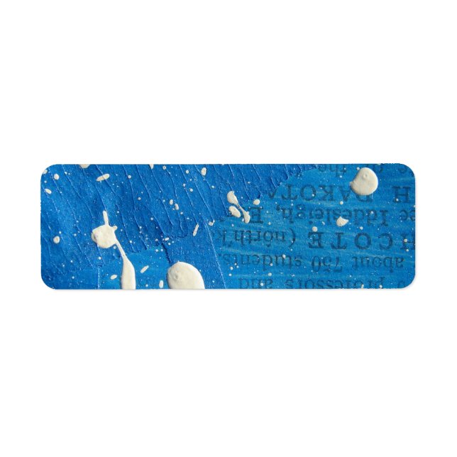 Abstract Mixed Media Painting Return Address Label (Front)
