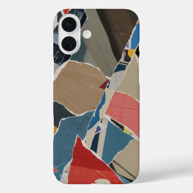 Abstract mixed torn paper texture layers Case-Mate iPhone case (Back)