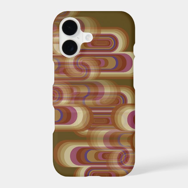 Abstract Mod Purple Retro Glow Pods Phone Case (Back)