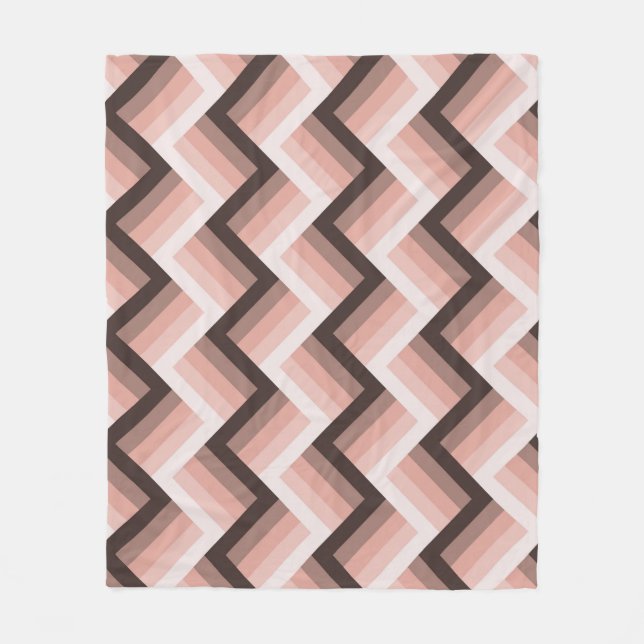 Abstract Modern 3D Stripe Seamless Fleece Blanket (Front)