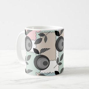 Abstract modern apple fruit patchwork geometrical coffee mug