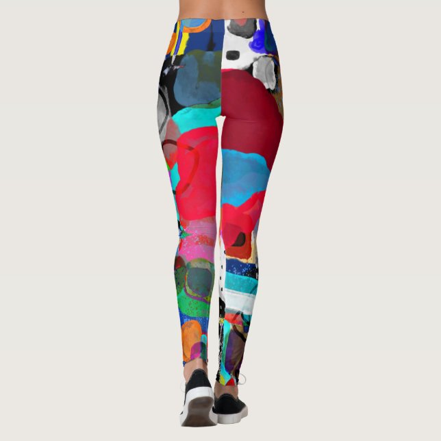 Abstract modern art adorable leggings (Back)