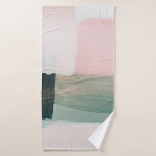 Abstract modern art background. Painting gray and Bath Towel