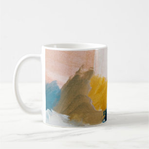 Abstract modern art background. Painting grey and Coffee Mug
