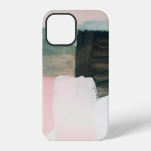 Abstract modern art background. Painting grey and iPhone 12 Case