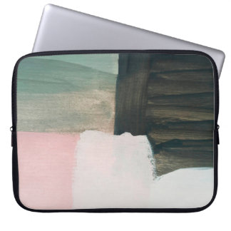 Abstract modern art background. Painting grey and  Laptop Sleeve
