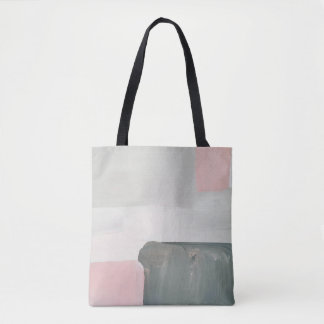 Abstract modern art background. Painting pink, gra Tote Bag