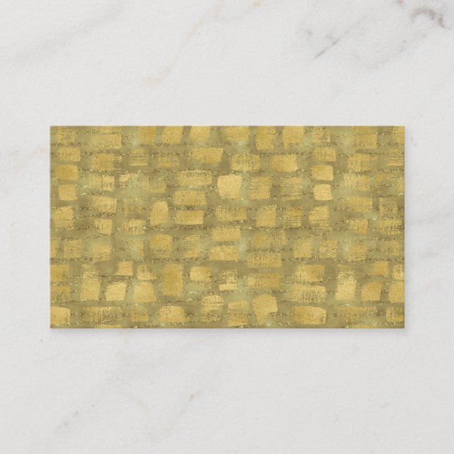 Abstract Modern Art Business Cards Gold Burgundy (Front)