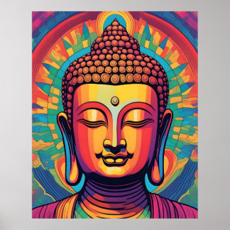 Abstract Modern Art | Calm Buddha Portrait Poster