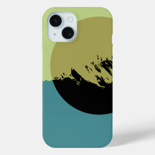 Abstract Modern Art Dark Circle iPhone 15 Case
