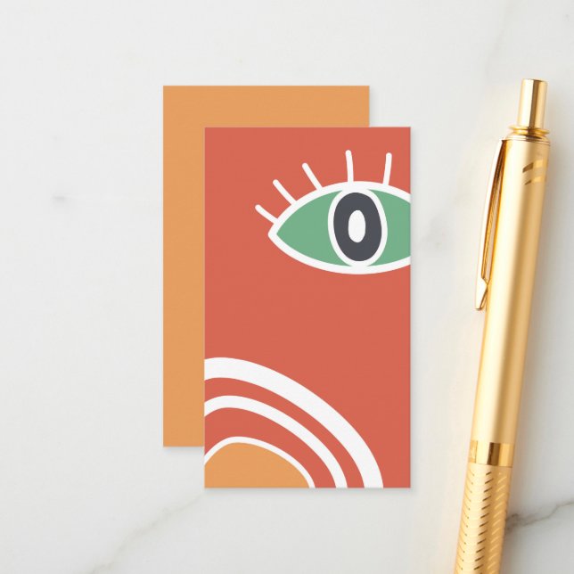 Abstract modern art eye enclosure card (Front/Back In Situ)
