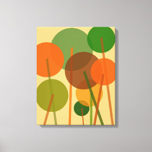 Abstract Modern Art Geometric Floral Pattern  Canvas Print