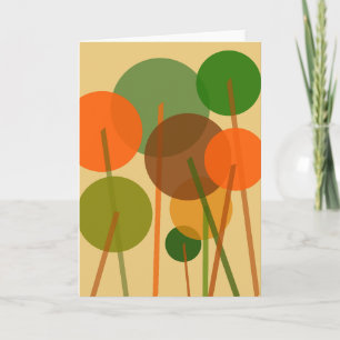Abstract Modern Art Geometric Floral Pattern  Card