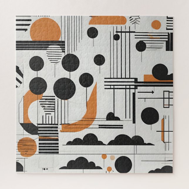 Abstract modern art jigsaw puzzle (Vertical)