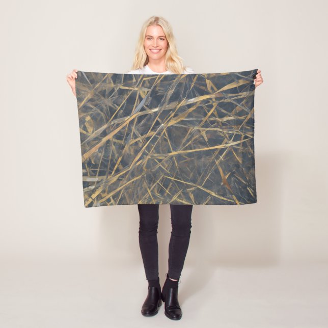 Abstract modern art pattern fleece blanket (In Situ)