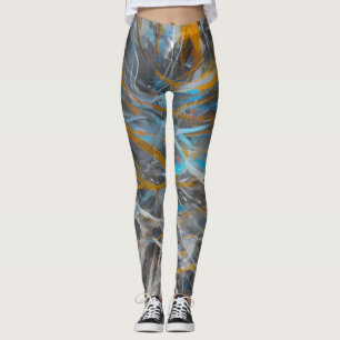 Abstract modern art pattern leggings