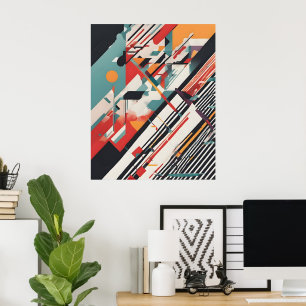 Abstract modern art poster