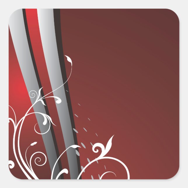 Abstract Modern Art Square Sticker (Front)