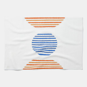 abstract modern art tea towel