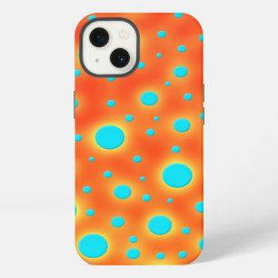 Abstract Modern Art Turquoise Orange iPhone Case