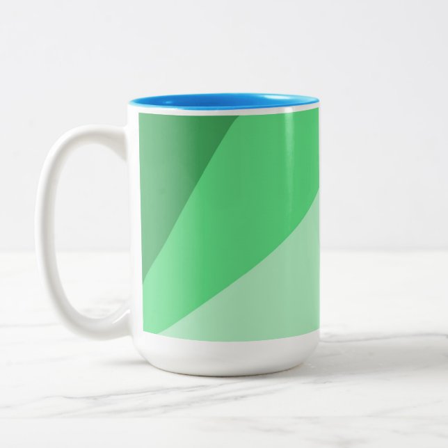 abstract modern art Two-Tone coffee mug (Left)