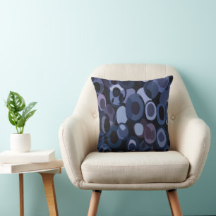 Abstract Modern Blueberry Cushion