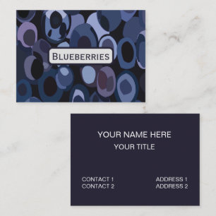 Abstract Modern Blueberry Fruit Nutritionist Business Card