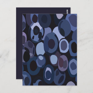 Abstract Modern Blueberry  Postcard