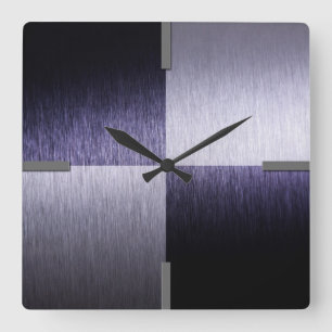 Abstract Modern Brushed Metal - Wall Clock