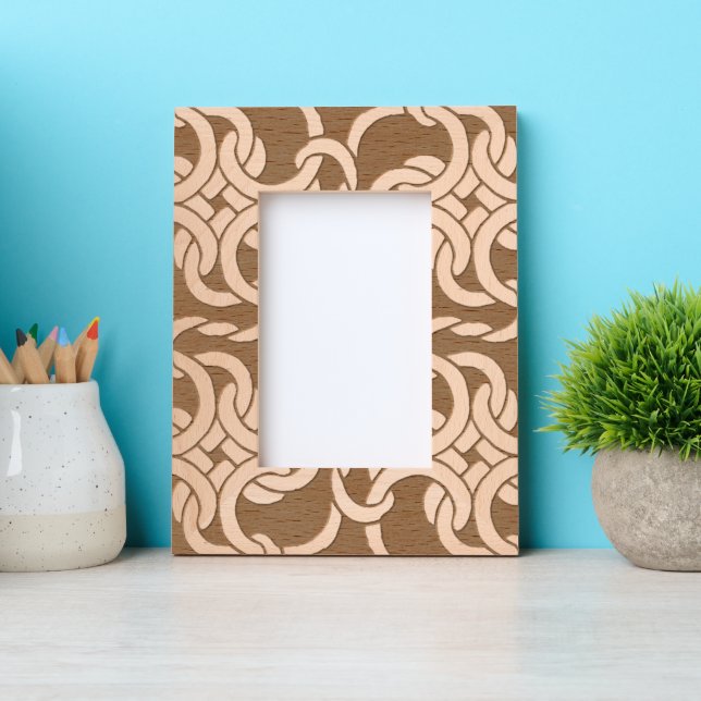 Abstract Modern Celtic Knot Elegant Chic Masculine Etched Frames (Front)