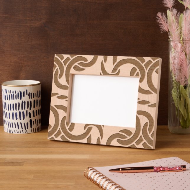 Abstract Modern Celtic Knot Elegant Chic Masculine Etched Frames (Left)