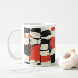 Abstract Modern Chequerboard Mug