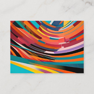 Abstract Modern Colourful Bright Pattern Bold Art Business Card