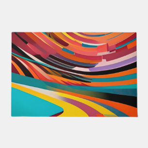Abstract Modern Colourful Bright Pattern Bold Art Doormat