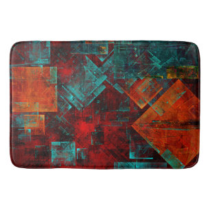 Abstract Modern Colourful Cool Artistic Pattern Bath Mat