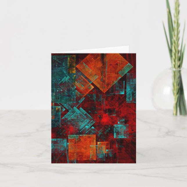 Abstract Modern Colourful Cool Artistic Pattern Card (Front)