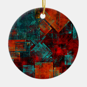 Abstract Modern Colourful Cool Artistic Pattern Ceramic Ornament