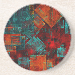 Abstract Modern Colourful Cool Artistic Pattern Coaster