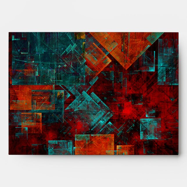 Abstract Modern Colourful Cool Artistic Pattern Envelope (Front)