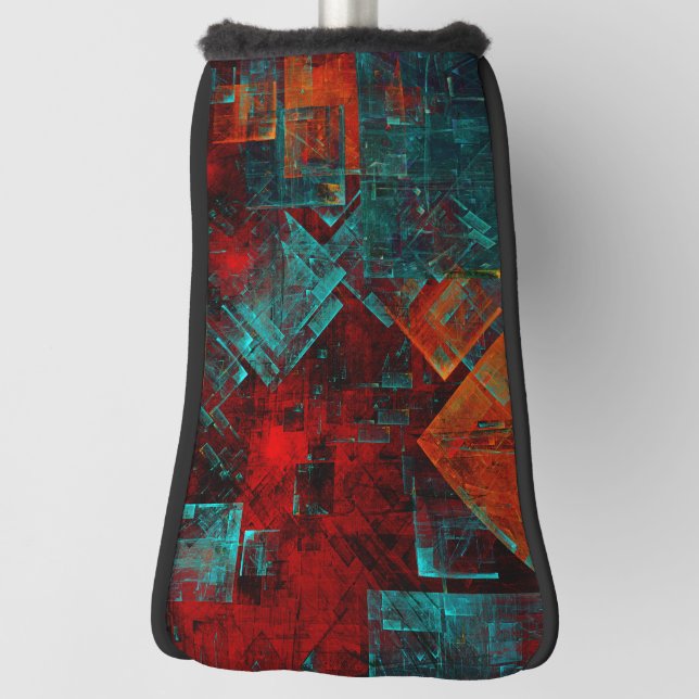 Abstract Modern Colourful Cool Artistic Pattern Golf Head Cover (Rotate 90)