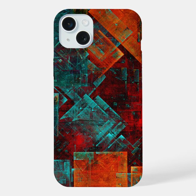 Abstract Modern Colourful Cool Artistic Pattern iPhone Case (Back)