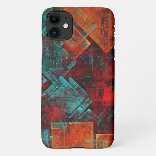 Abstract Modern Colourful Cool Artistic Pattern iPhone Case (Back)
