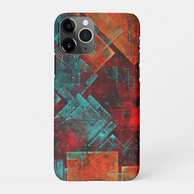Abstract Modern Colourful Cool Artistic Pattern iPhone Case (Back)