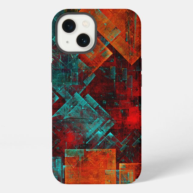 Abstract Modern Colourful Cool Artistic Pattern iPhone Case (Back)