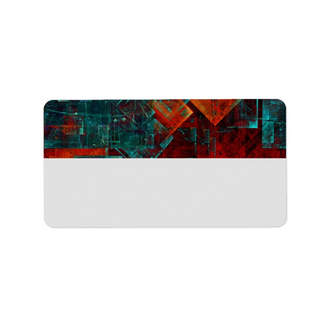 Abstract Modern Colourful Cool Artistic Pattern Label (Front)